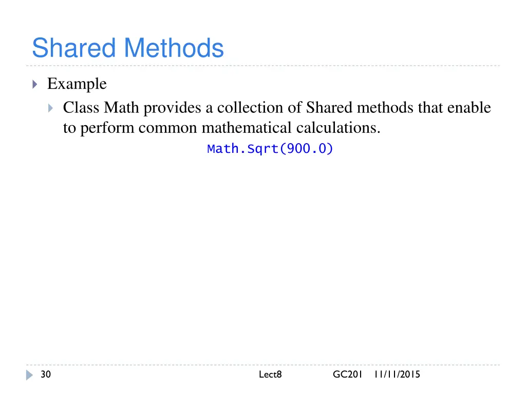 shared methods