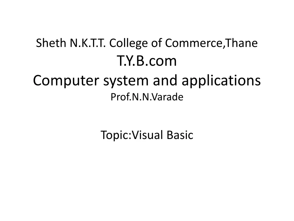 sheth n k t t college of commerce thane