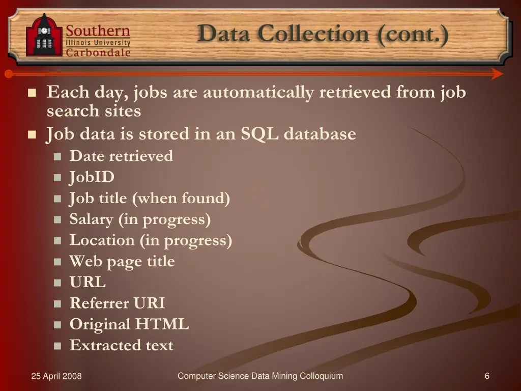 data collection cont