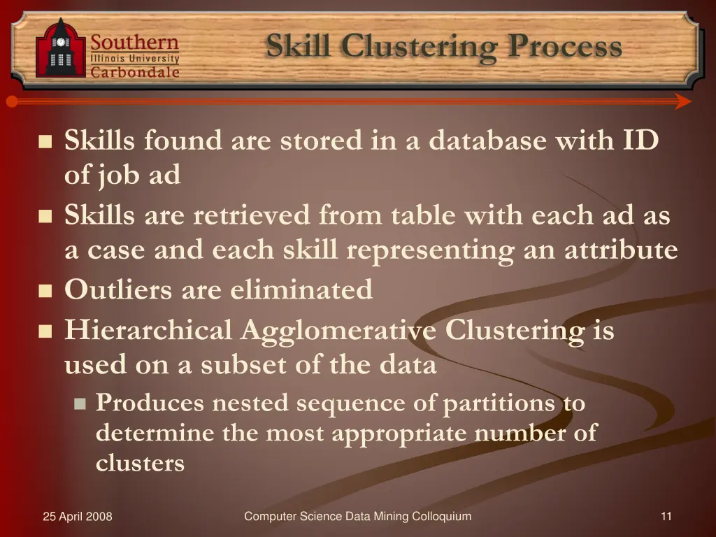 skill clustering process
