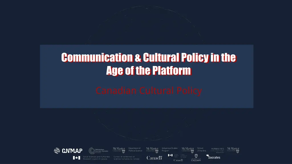 communication cultural policy in the 2
