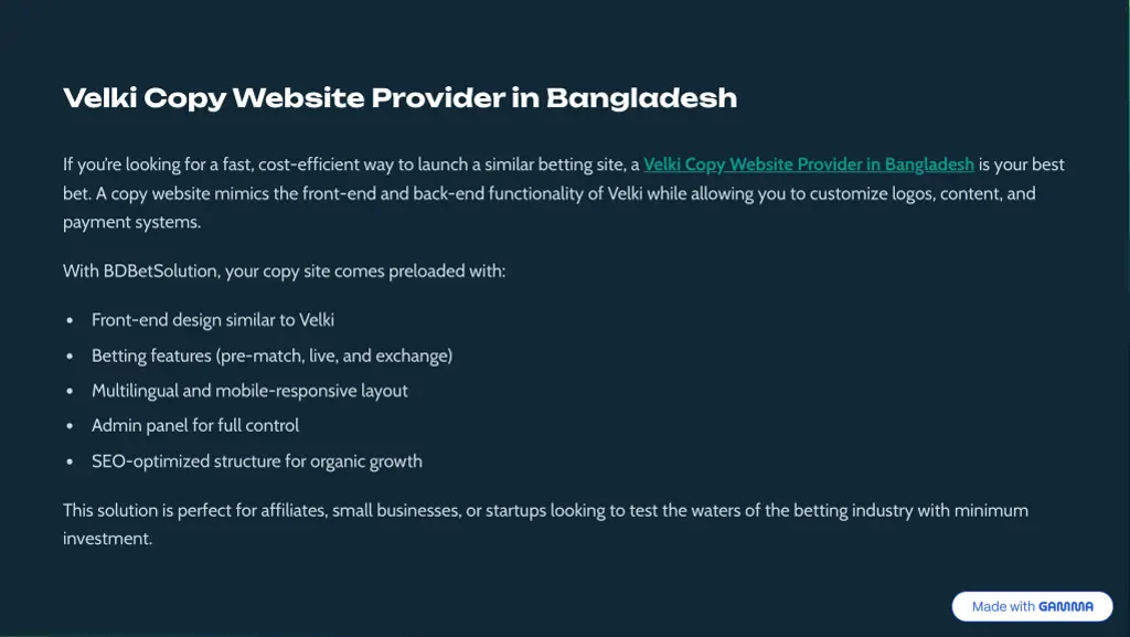 velki copy website provider in bangladesh