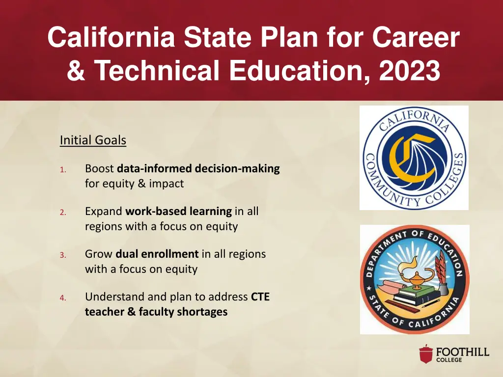 california state plan for career technical