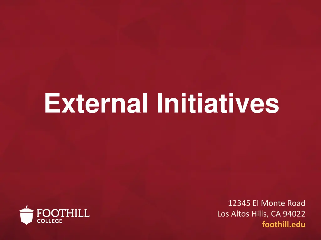 external initiatives