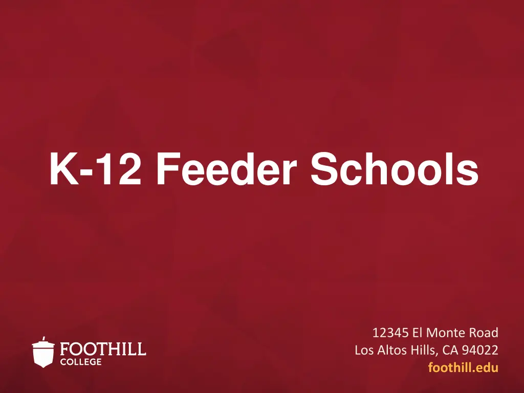 k 12 feeder schools
