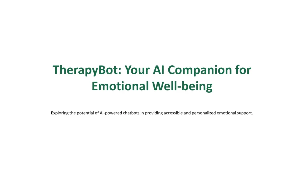therapybot your ai companion for emotional well