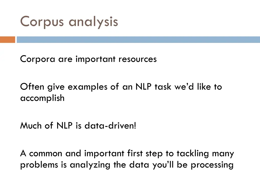 corpus analysis 1