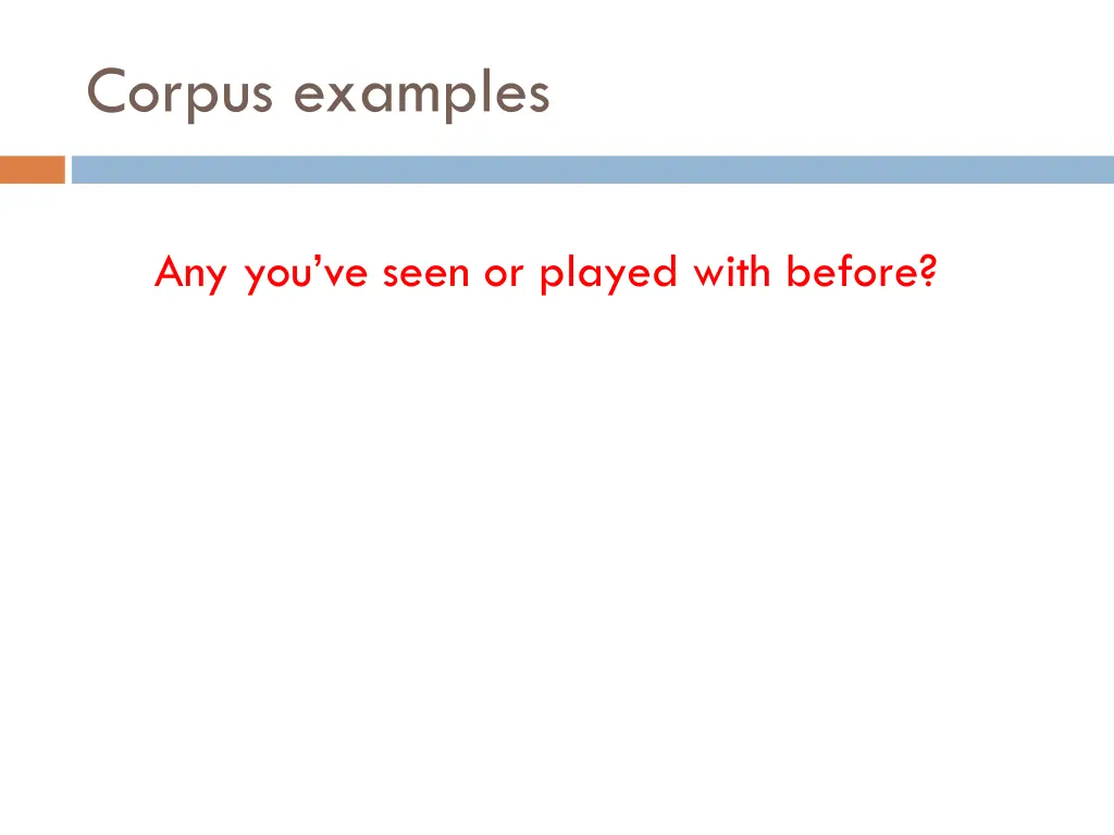 corpus examples