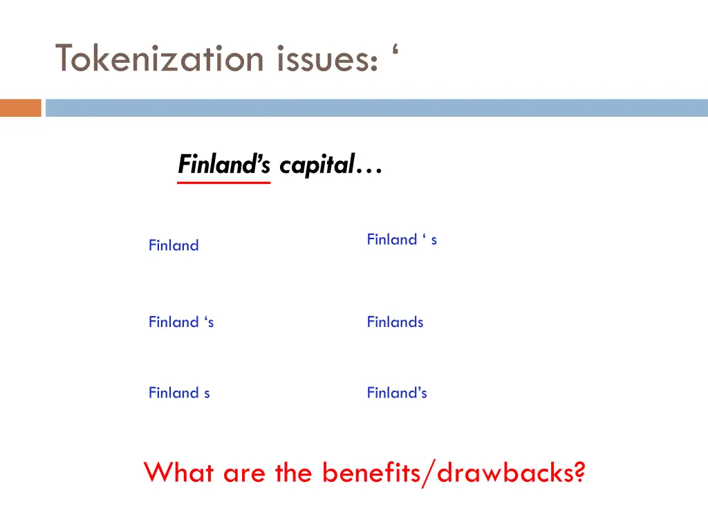 tokenization issues 1