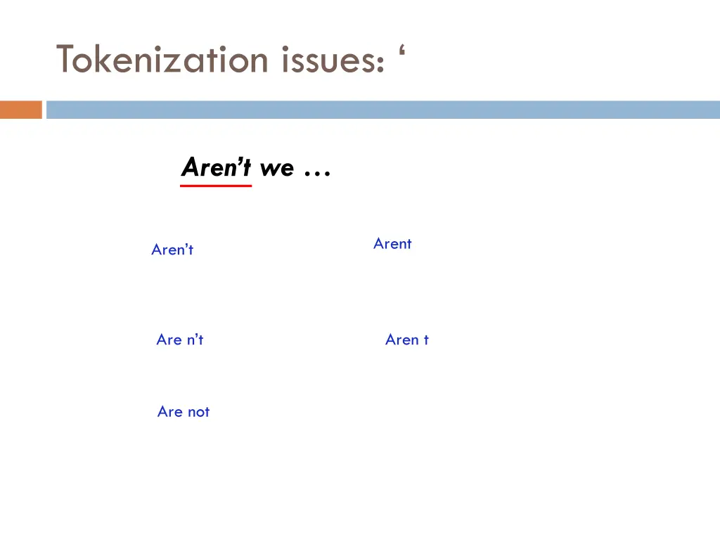 tokenization issues 3
