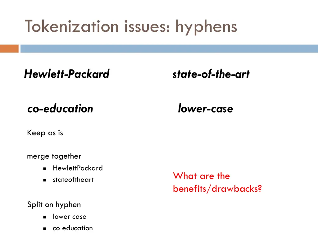 tokenization issues hyphens 1