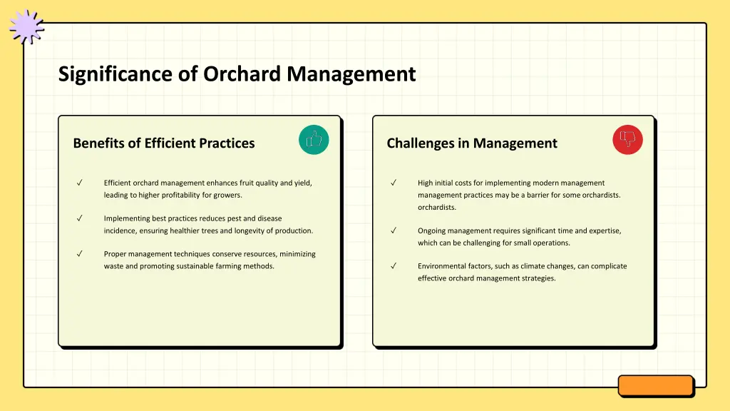 significance of orchard management