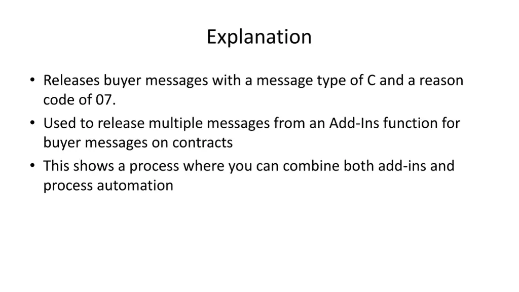 explanation