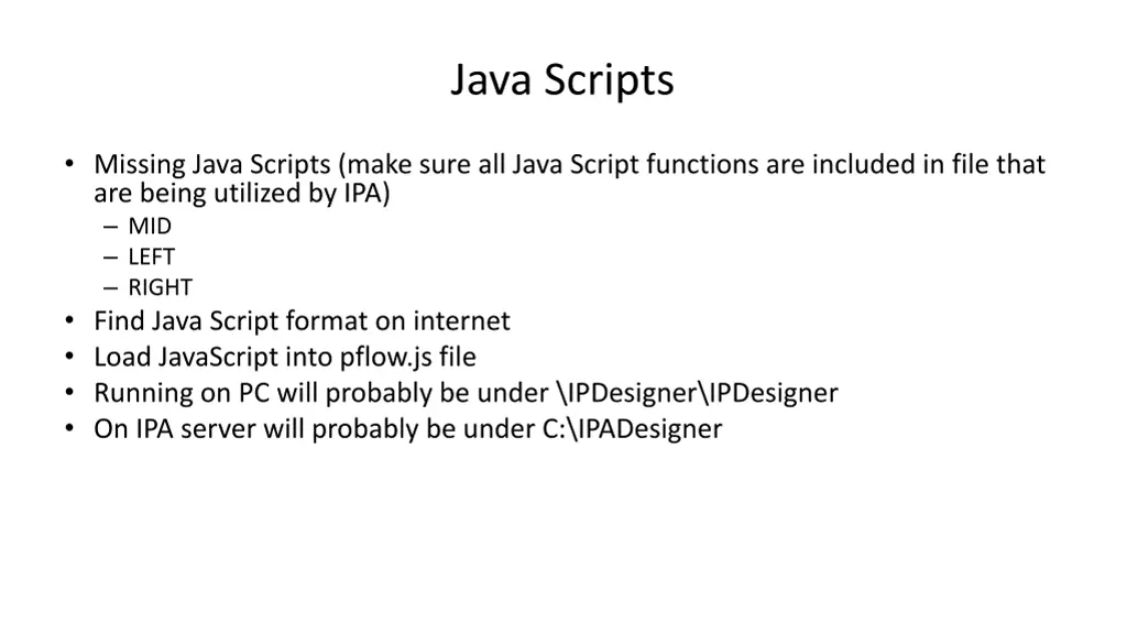 java scripts