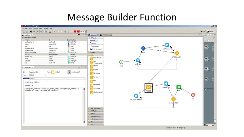 message builder function
