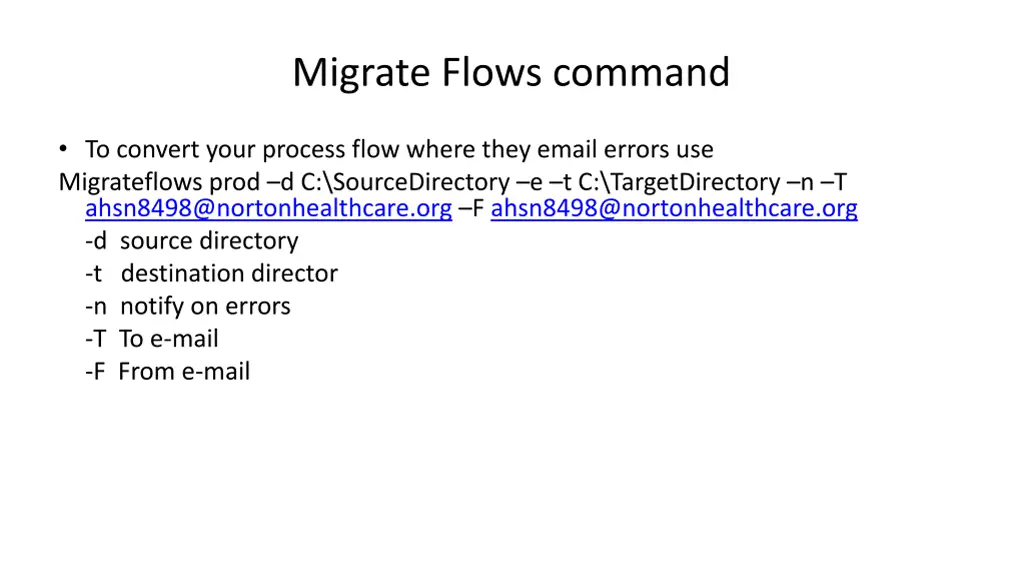 migrate flows command 1