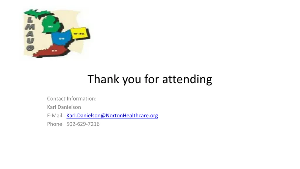 thank you for attending
