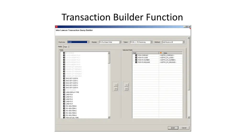 transaction builder function