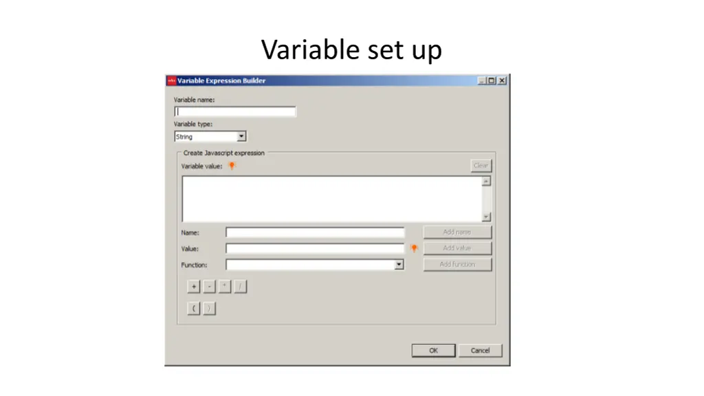 variable set up