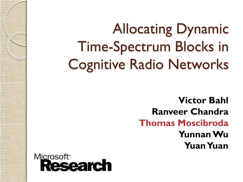 allocating dynamic time spectrum blocks