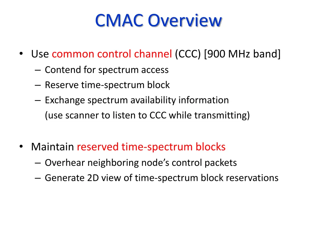 cmac overview