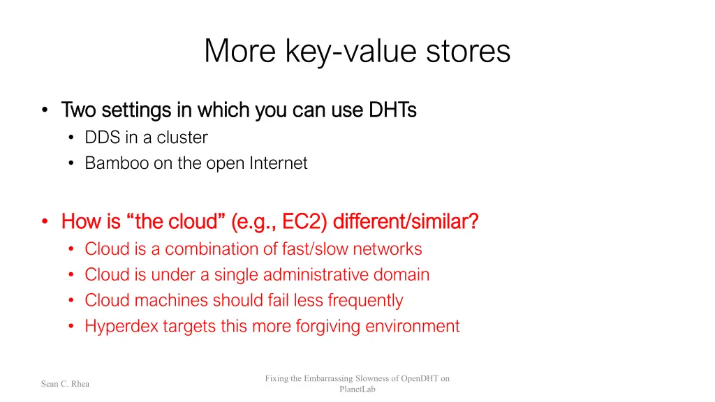 more key value stores