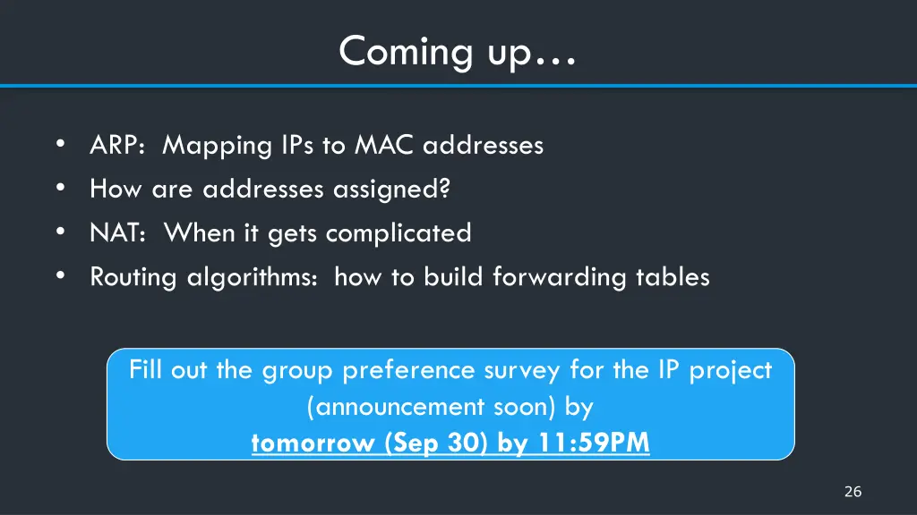 coming up