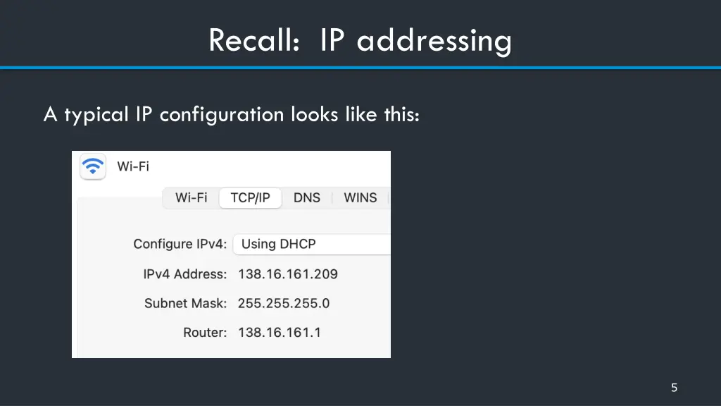 recall ip addressing 1