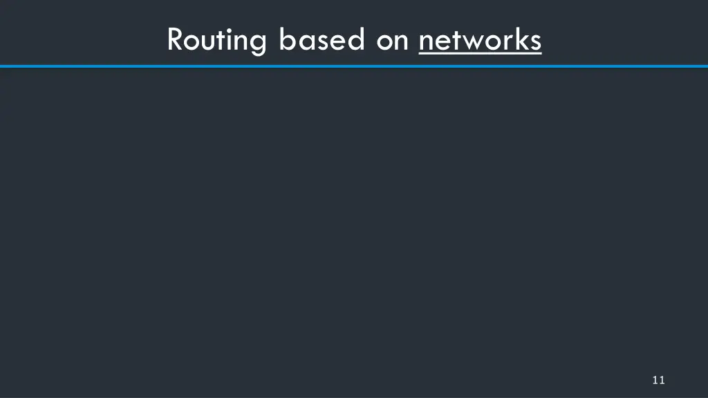 routing based on networks
