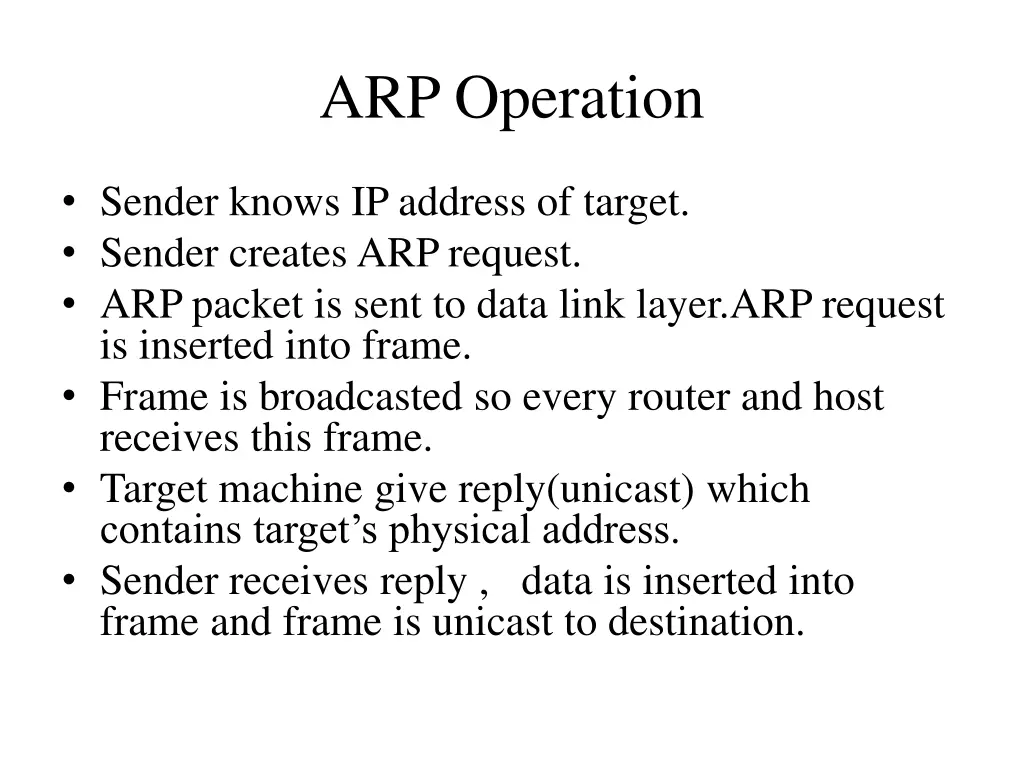 arp operation 1