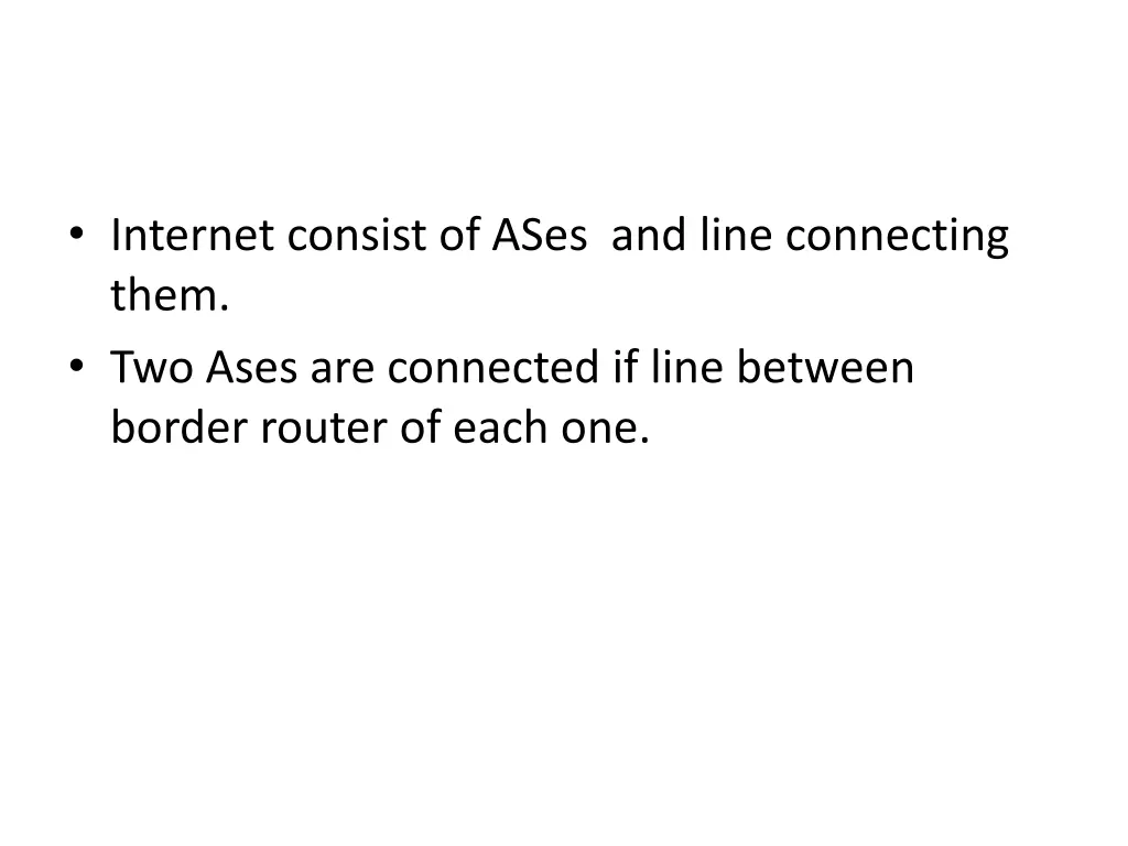 internet consist of ases and line connecting them