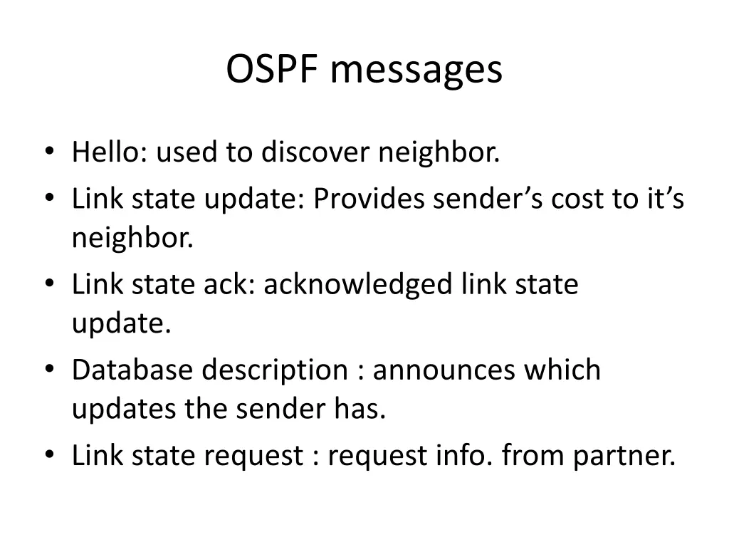 ospf messages