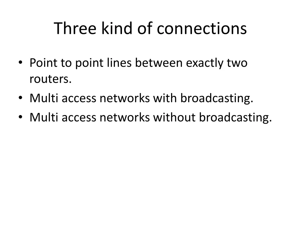 three kind of connections