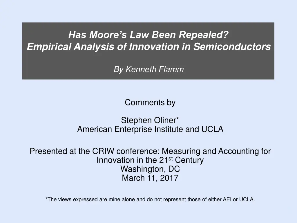 has moore s law been repealed empirical analysis