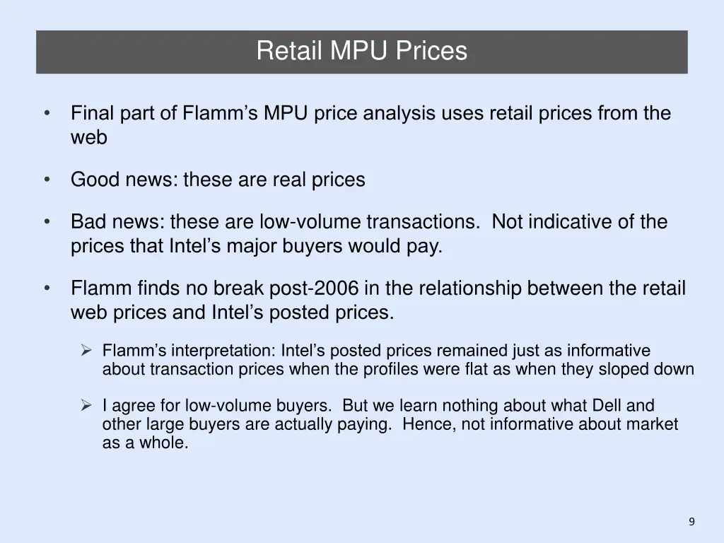retail mpu prices