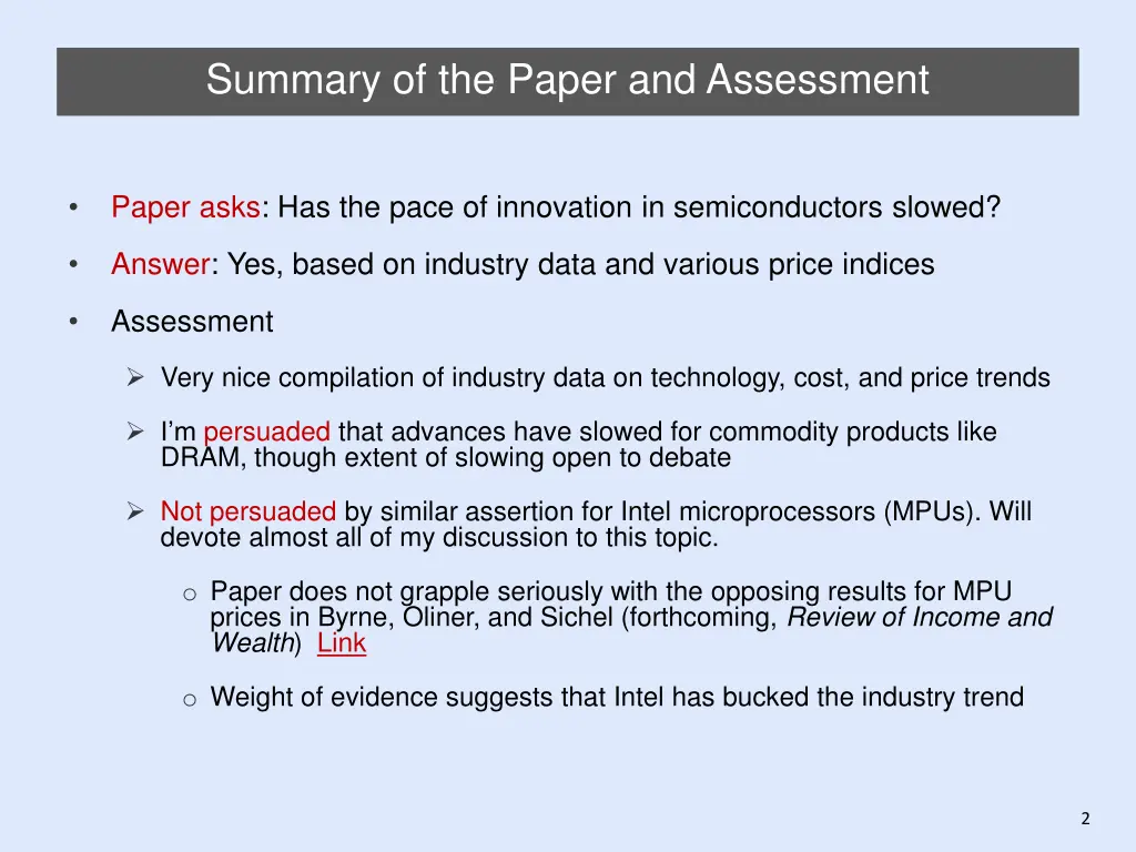 summary of the paper and assessment