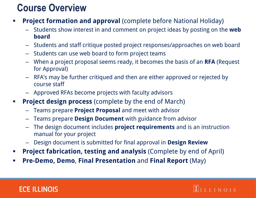 course overview