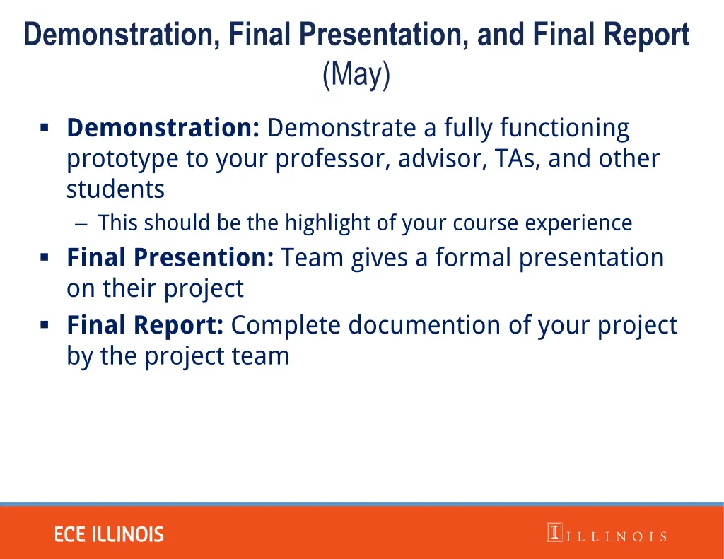 demonstration final presentation and final report