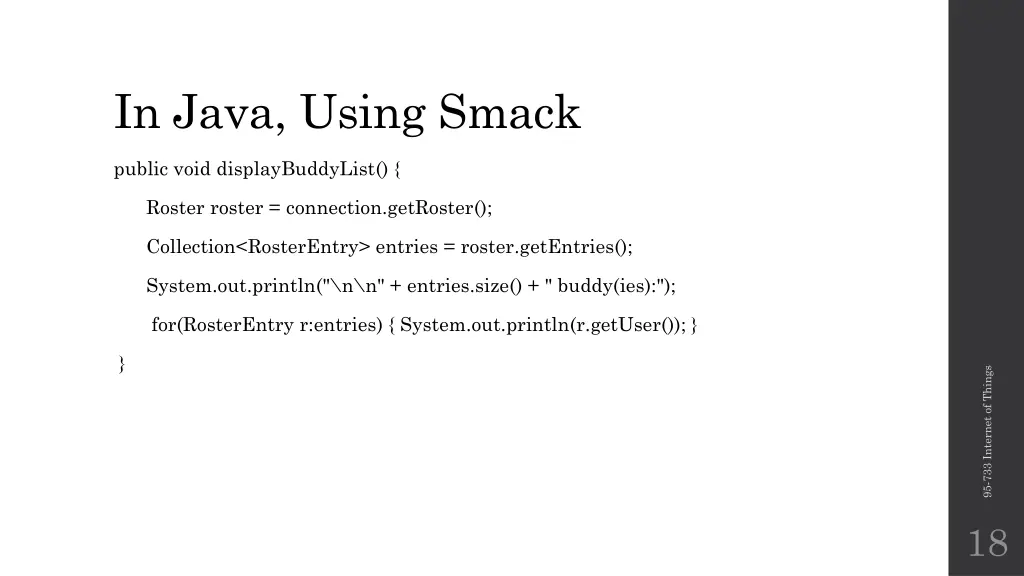 in java using smack 1