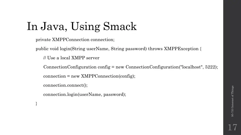 in java using smack