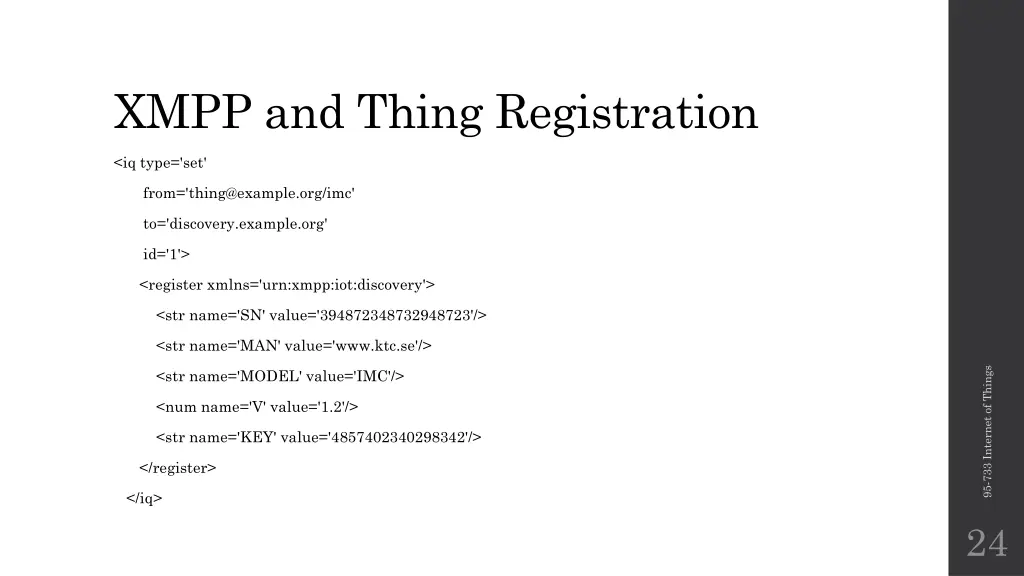 xmpp and thing registration