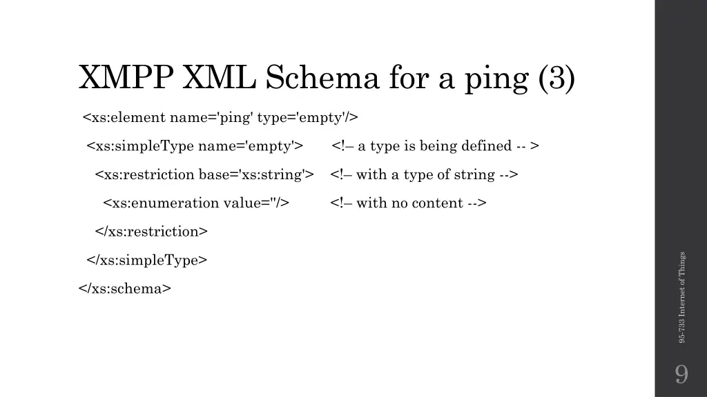 xmpp xml schema for a ping 3