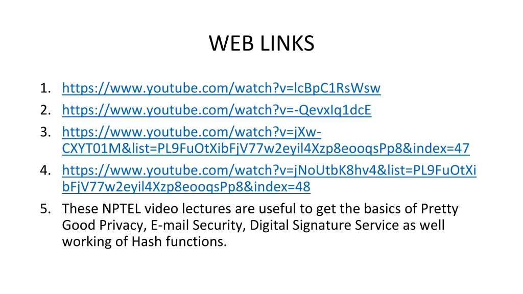 web links
