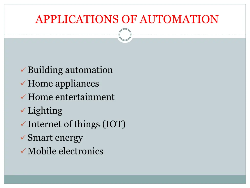 applications of automation