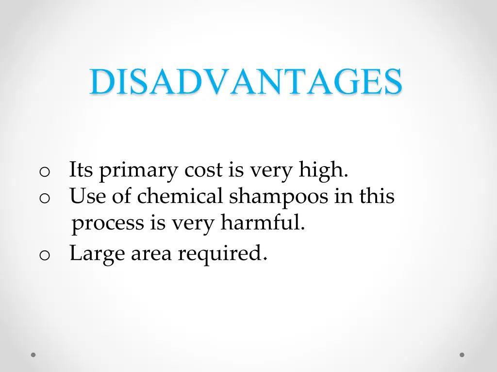 disadvantages