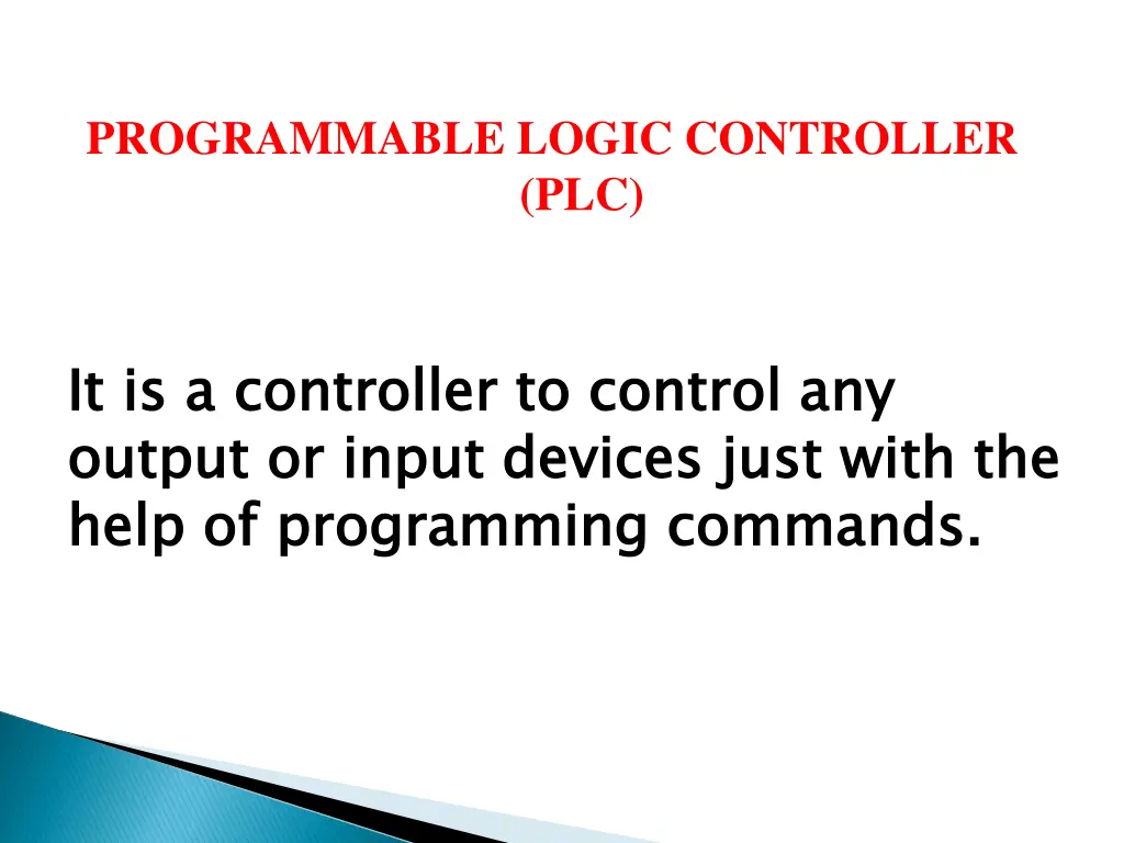 programmable logic controller plc