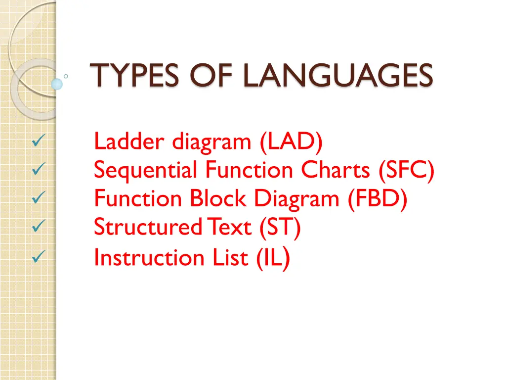 types of languages