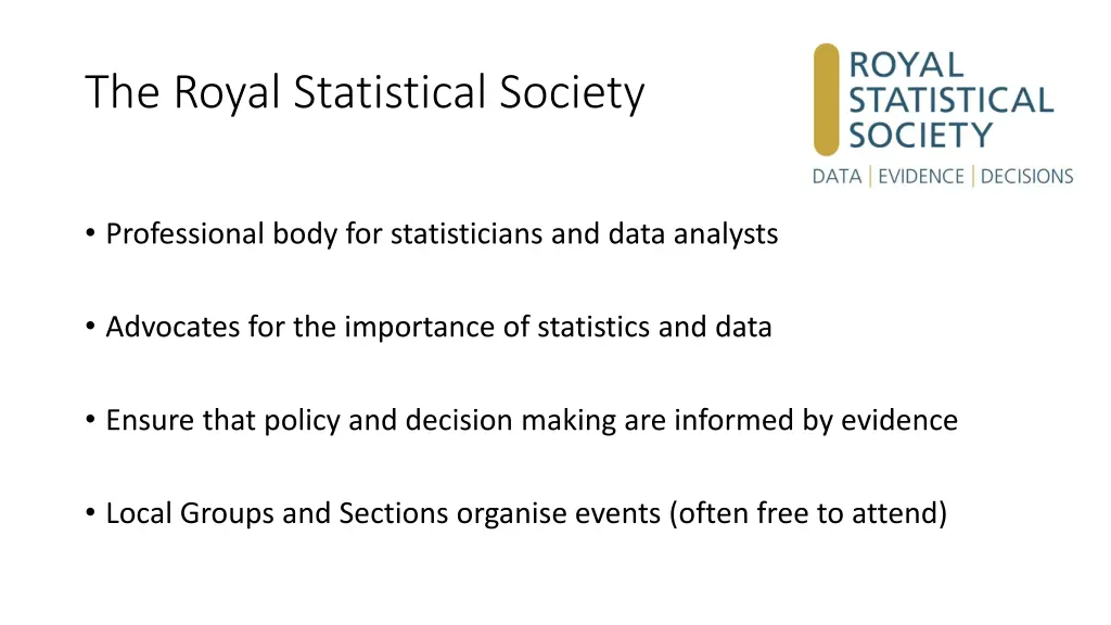 the royal statistical society