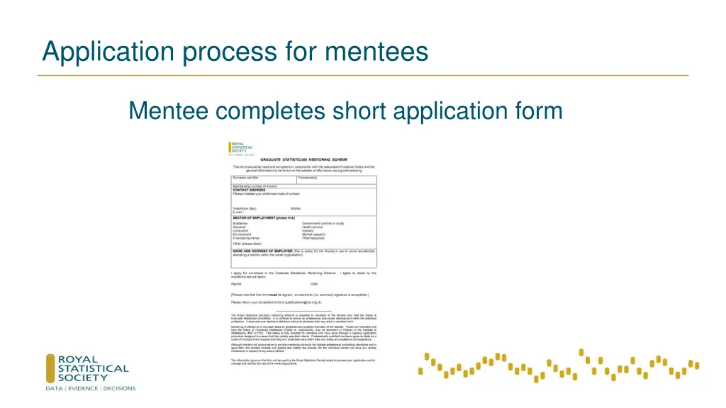application process for mentees