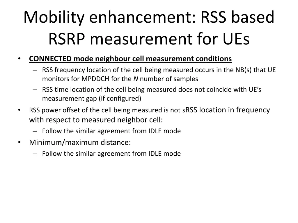 mobility enhancement rss based rsrp measurement 2